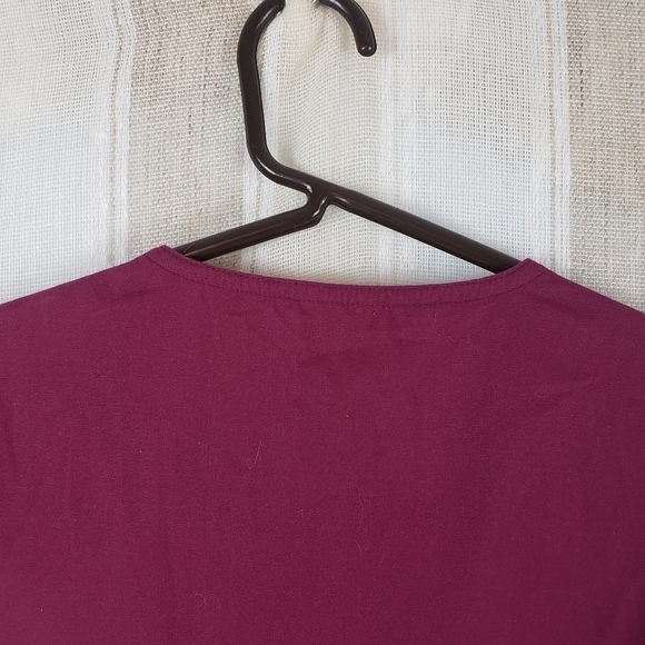 Dickies Short Sleeved Scrub‎ Top Shirt Maroon Size Extra Small - Picture 5 of 8